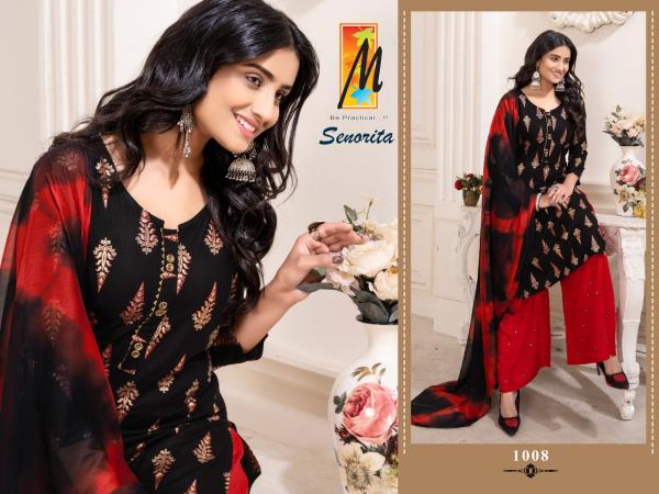 Master Senorita Fancy Rayon Embroidery Readymade Salwar 